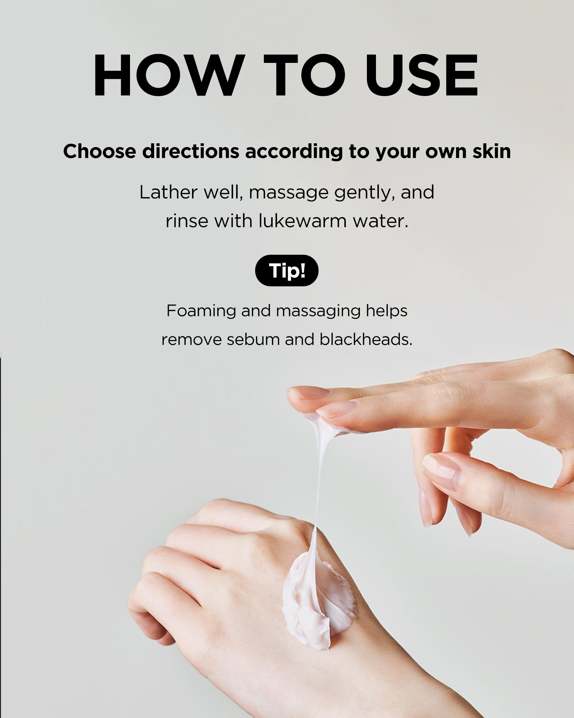 TOCOBO Coconut Clay Cleansing Foam vegan-ingredients label emphasizing green-grade safety