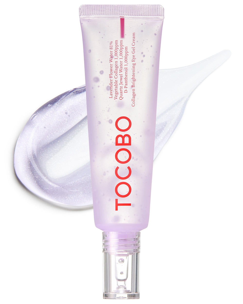 TOCOBO Collagen Brightening Eye Gel Cream jar highlighting lightweight texture for under-eye hydration