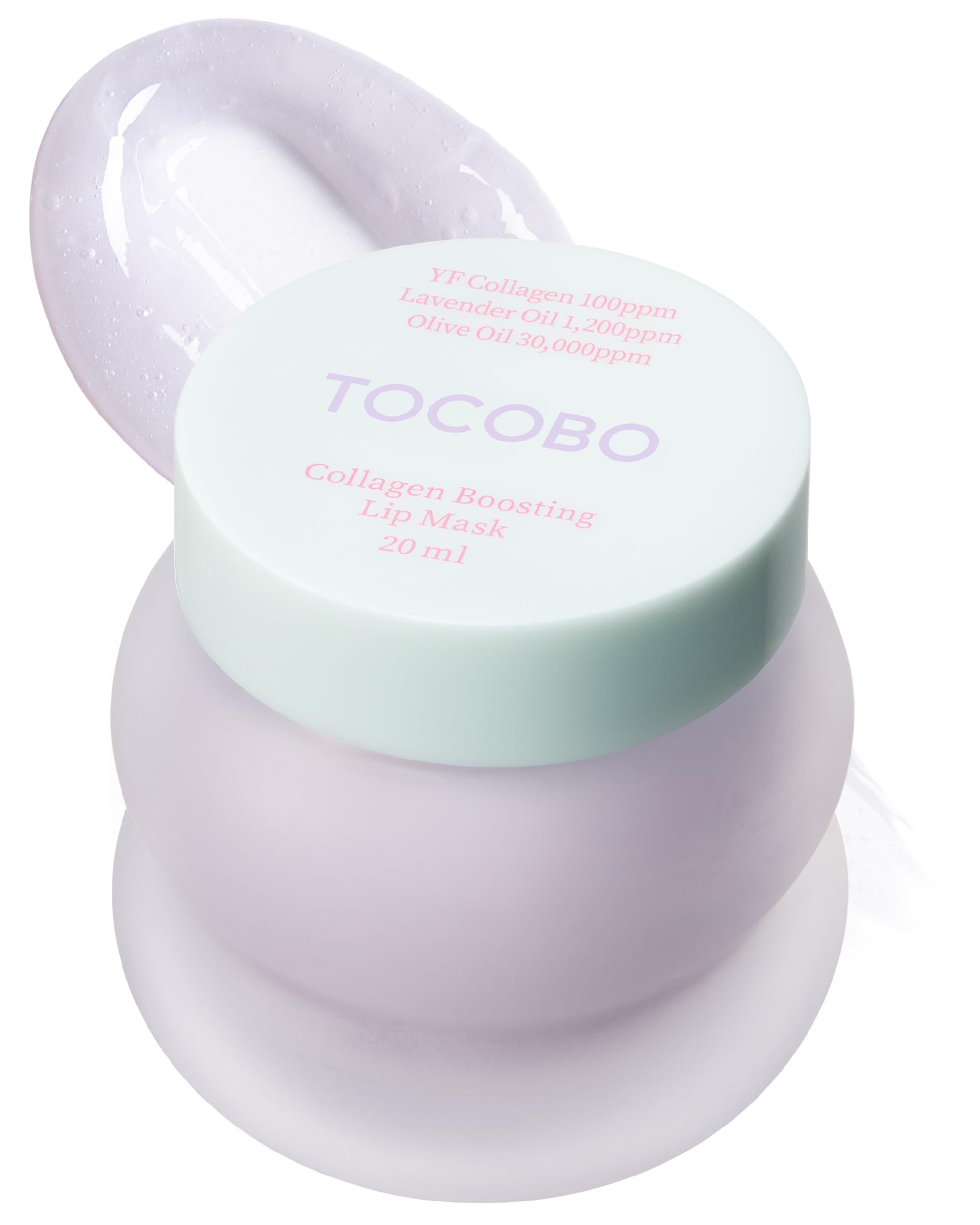TOCOBO Collagen Lip Mask overnight jar closeup highlighting hydration