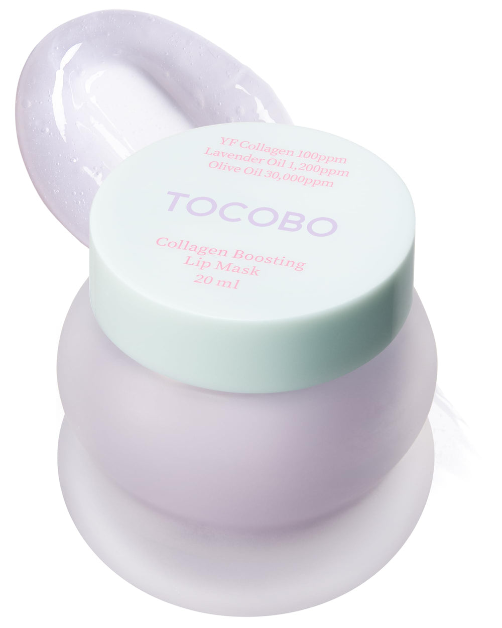 TOCOBO Collagen Lip Mask overnight jar closeup highlighting hydration