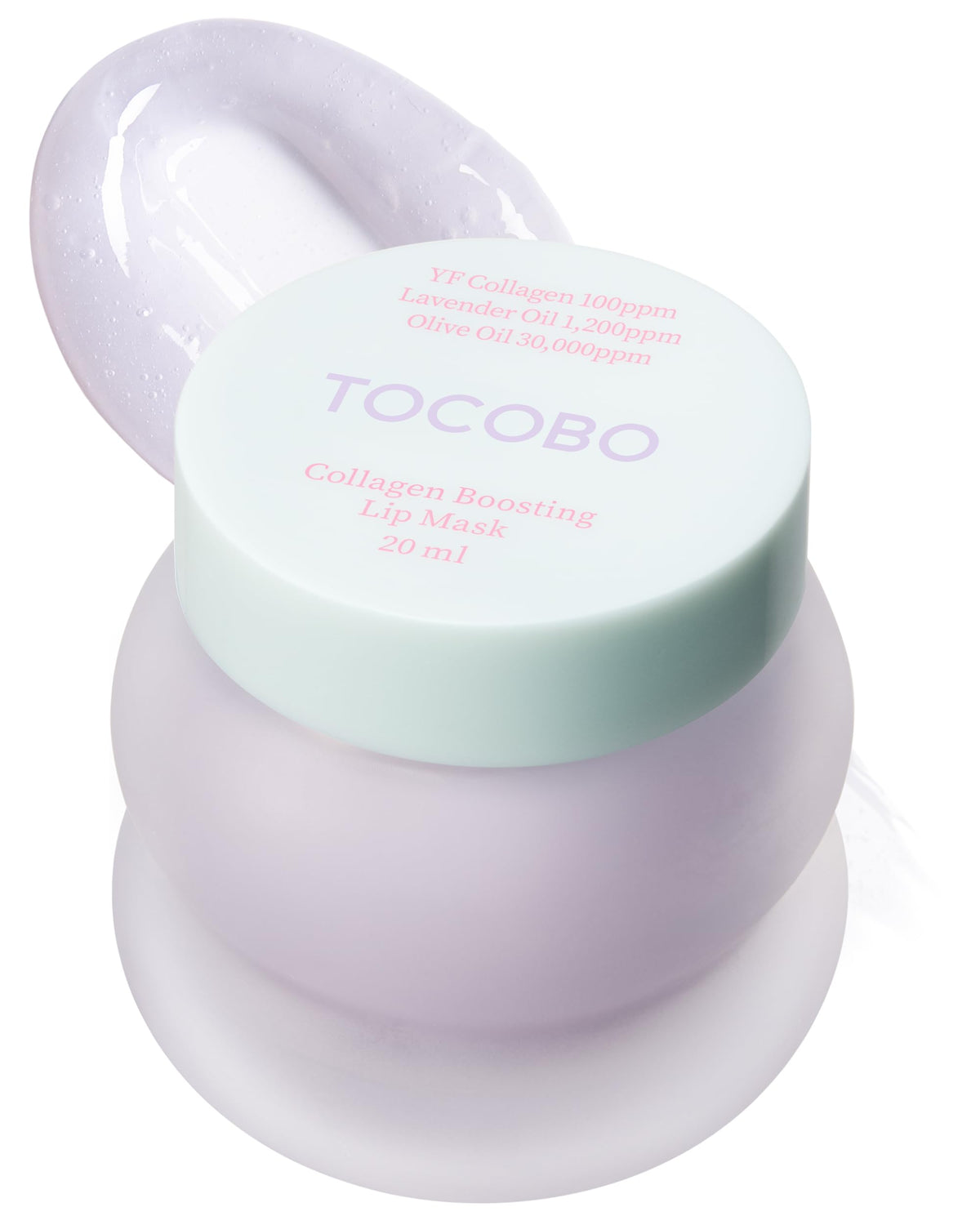 TOCOBO Collagen Lip Mask overnight jar closeup highlighting hydration