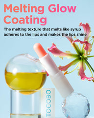 TOCOBO moisturizing close-up highlights natural oil blend for nourishment.