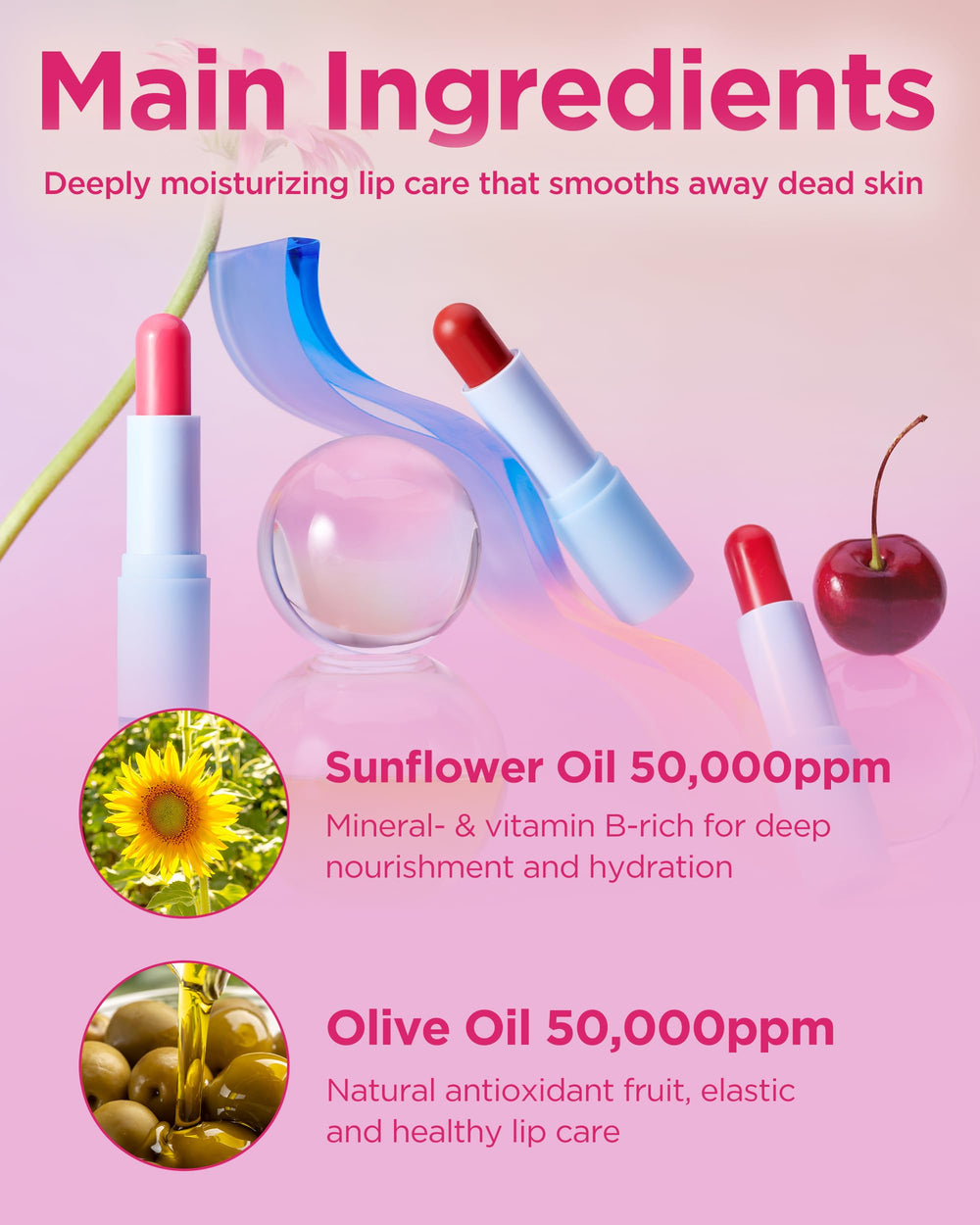 TOCOBO vegan lip balm with glass glow texture on soft lips.