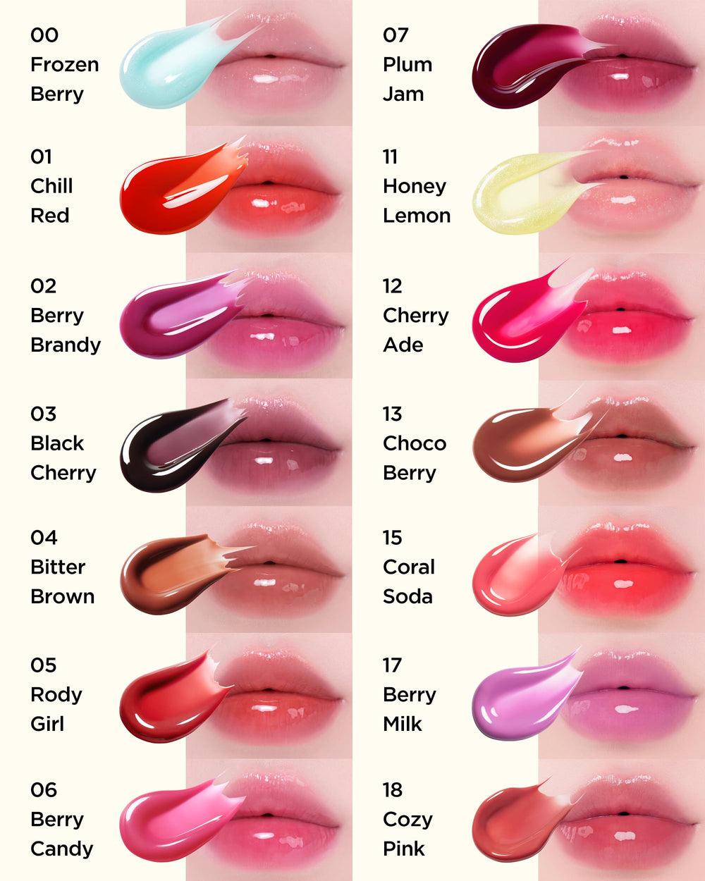 TOCOBO Juicy Berry Lip Oil close-up reveals glassy finish and non-sticky feel.