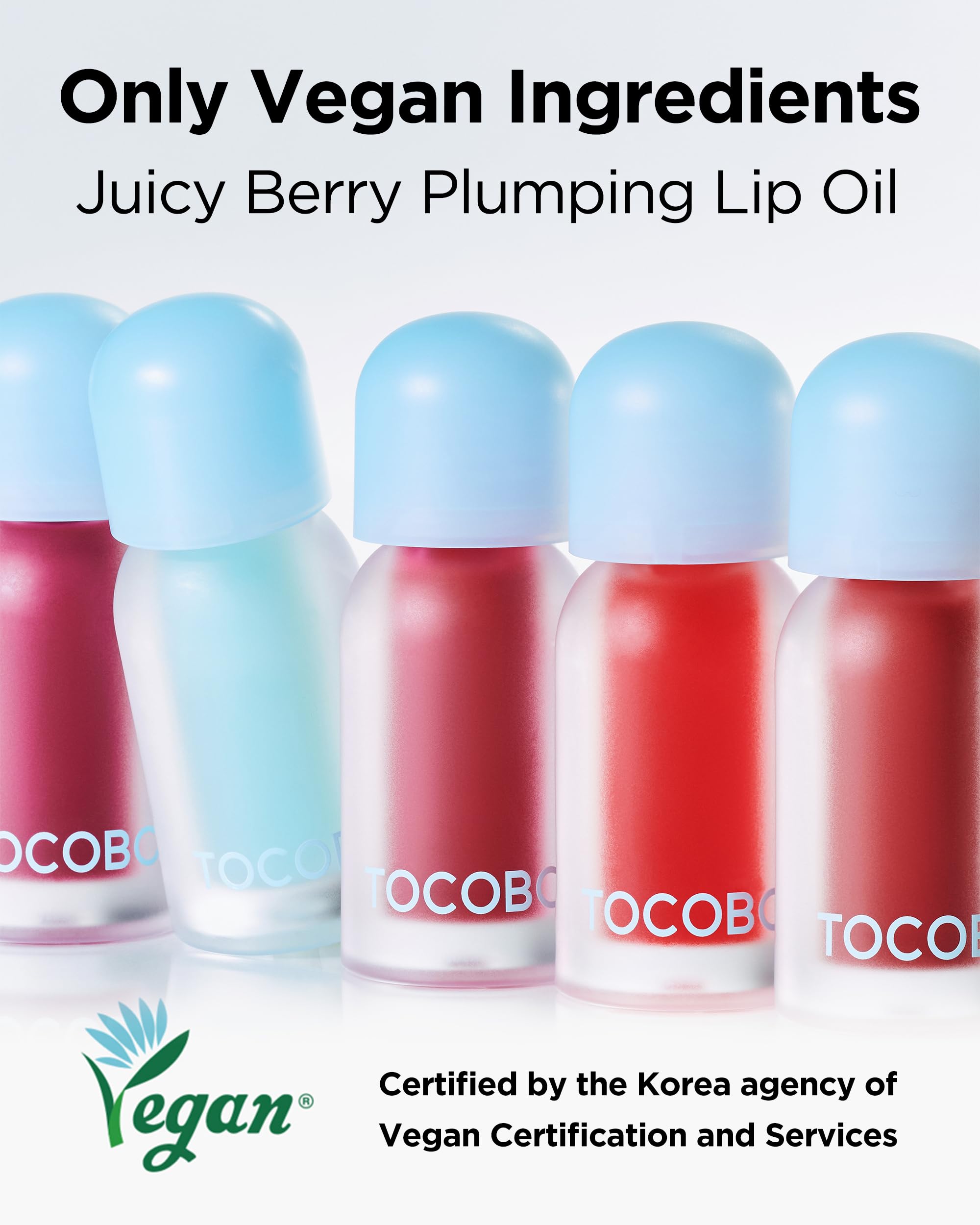TOCOBO Juicy Berry Lip Oil vegan botanical blend for soft, nourished lips.