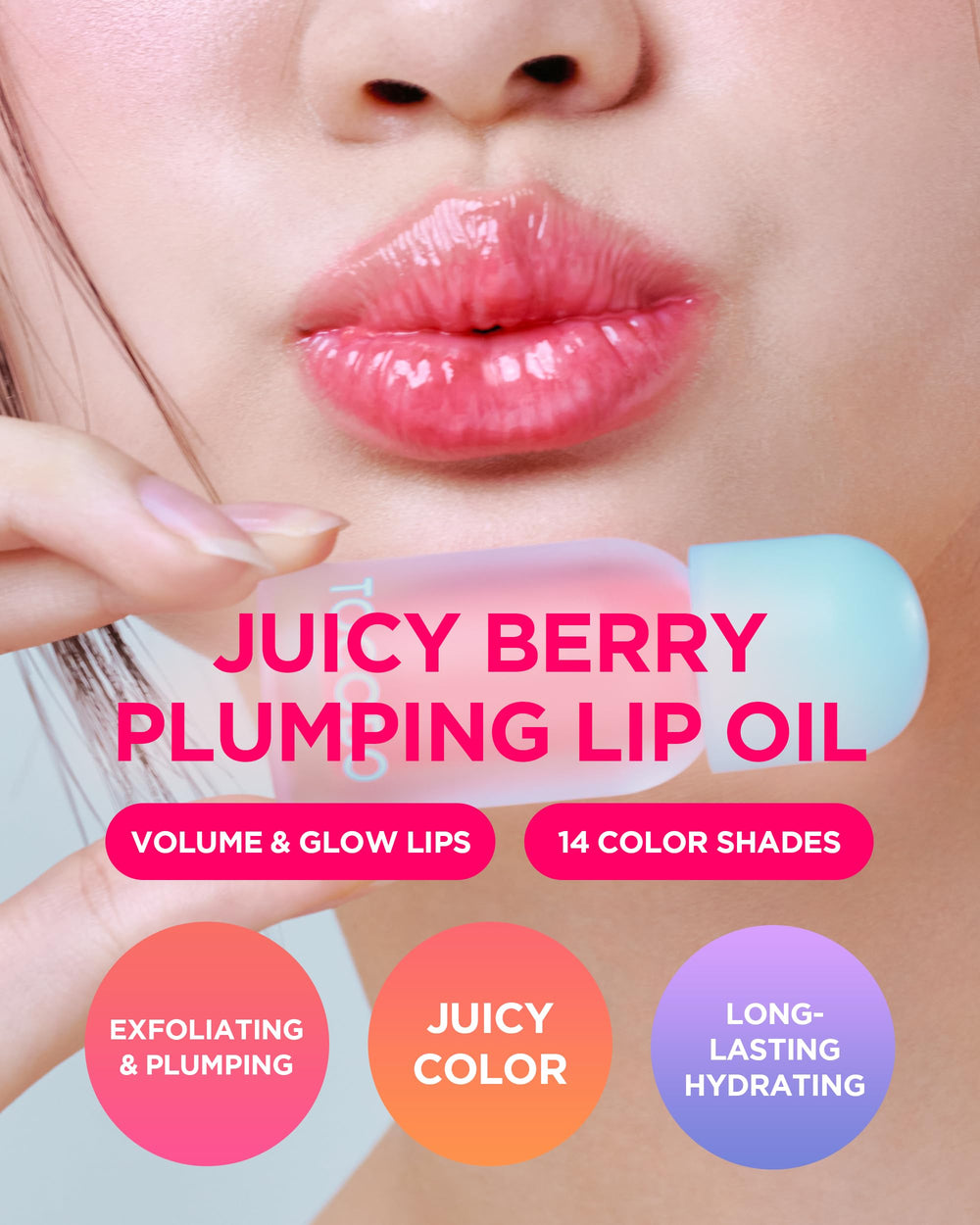 TOCOBO silicone-tip applicator enables precise, hygienic lip oil application