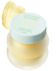 TOCOBO Lemon Sugar Lip Mask glazed balm jar delivers overnight hydration and a glossy finish.