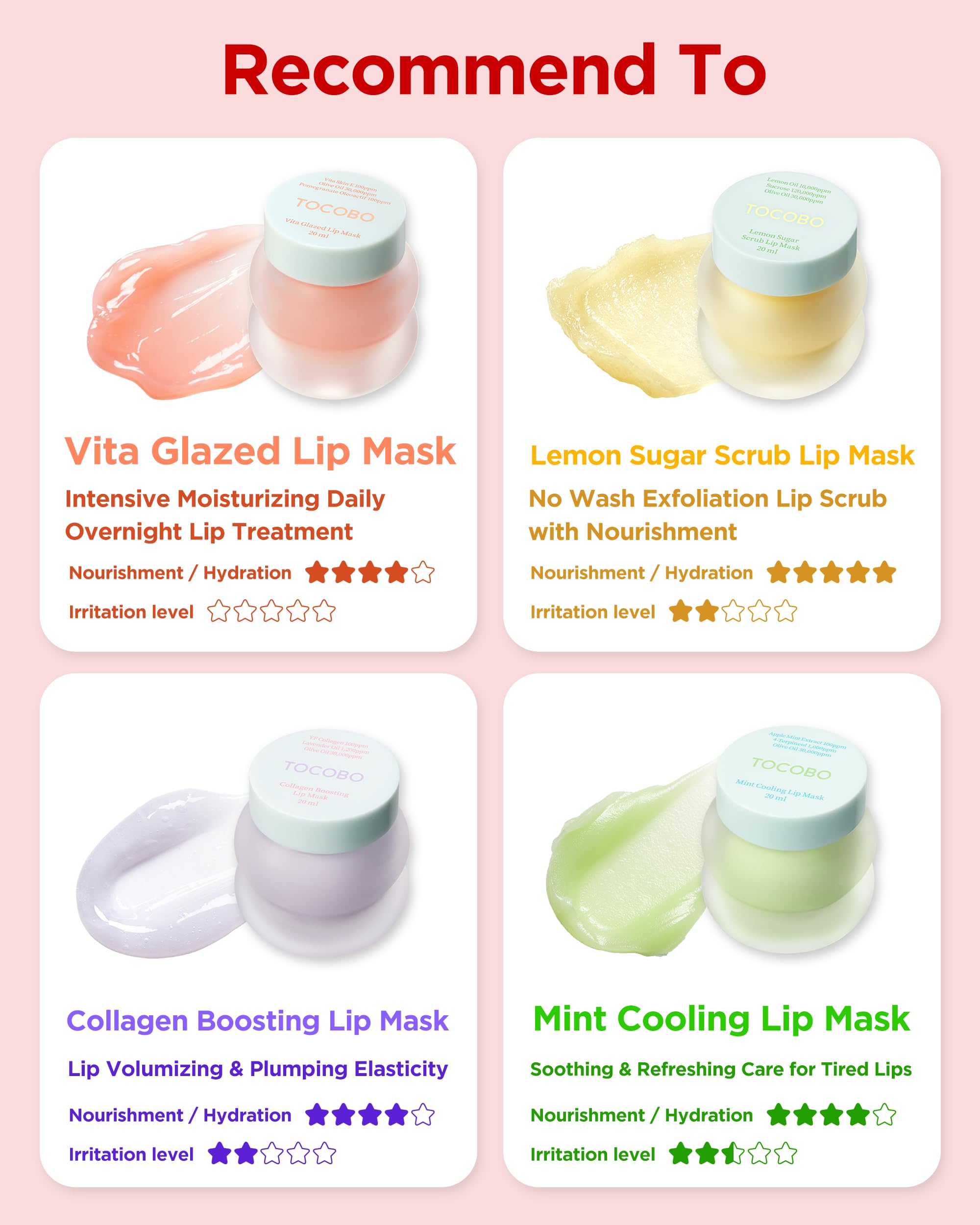 TOCOBO Lemon Sugar Lip Mask packaging close-up signals vegan, cruelty-free, clean ingredients.