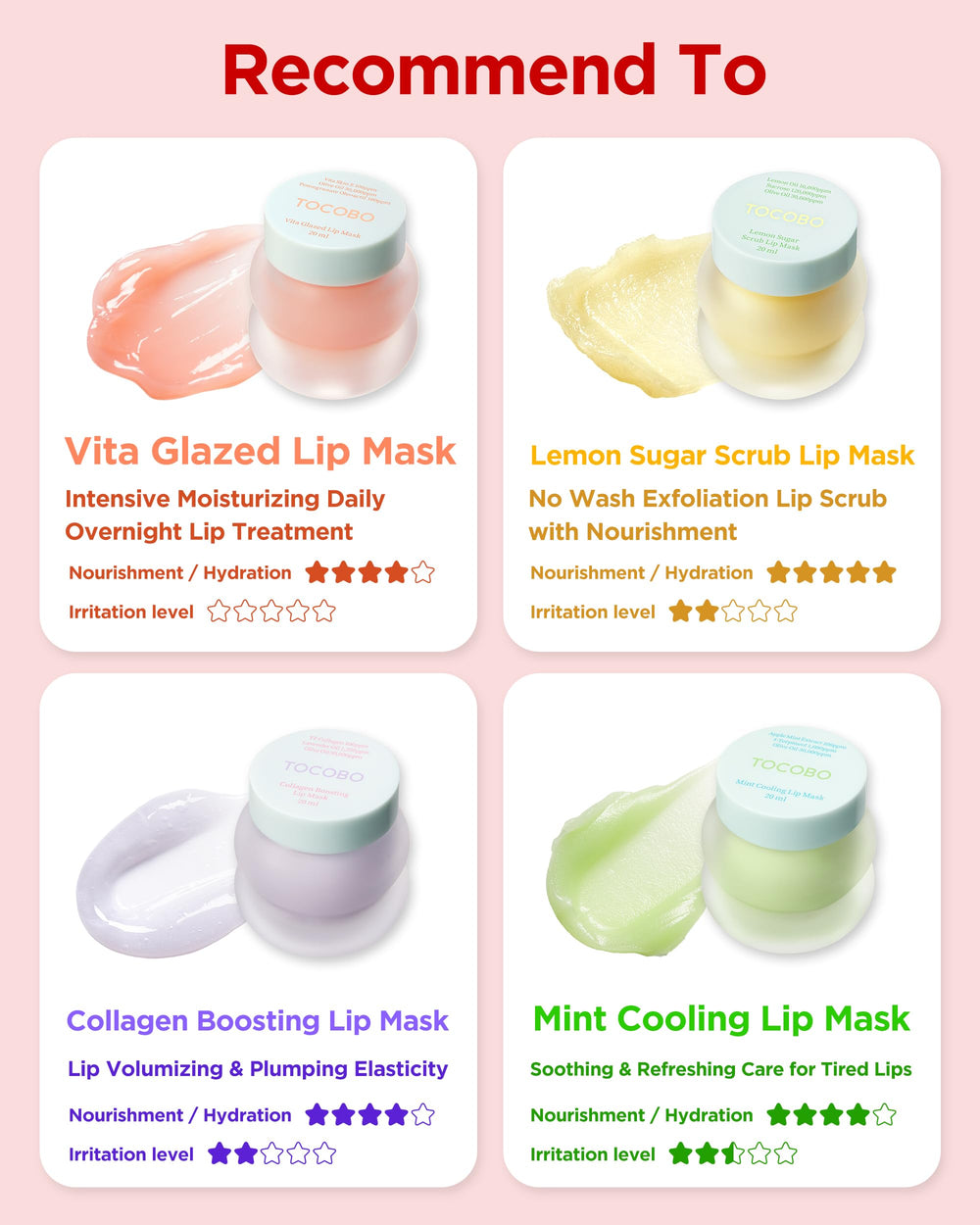 TOCOBO Lemon Sugar Lip Mask packaging close-up signals vegan, cruelty-free, clean ingredients.