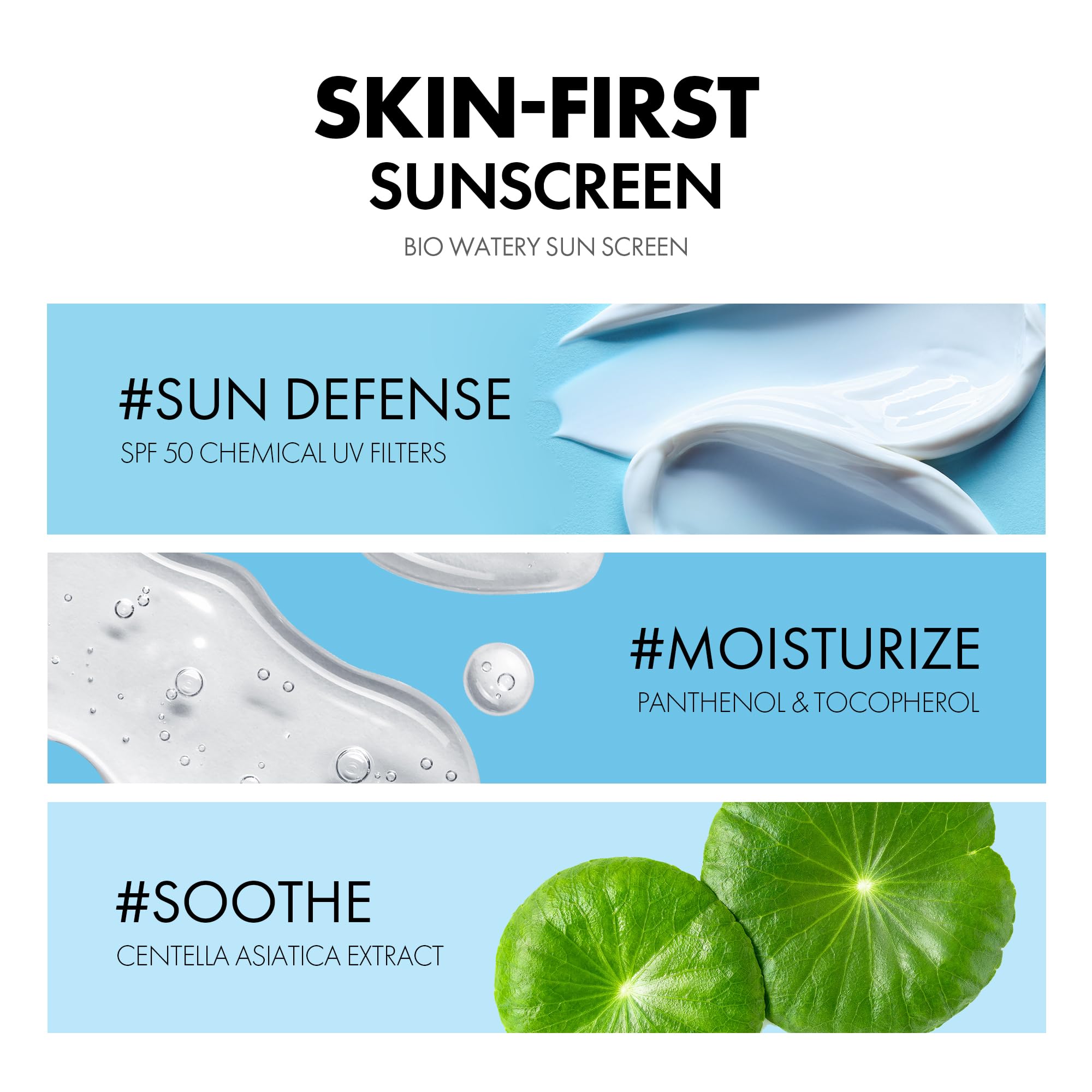 TOCOBO US Bio Watery Sunscreen mung bean ingredient close-up suggesting calming effects.