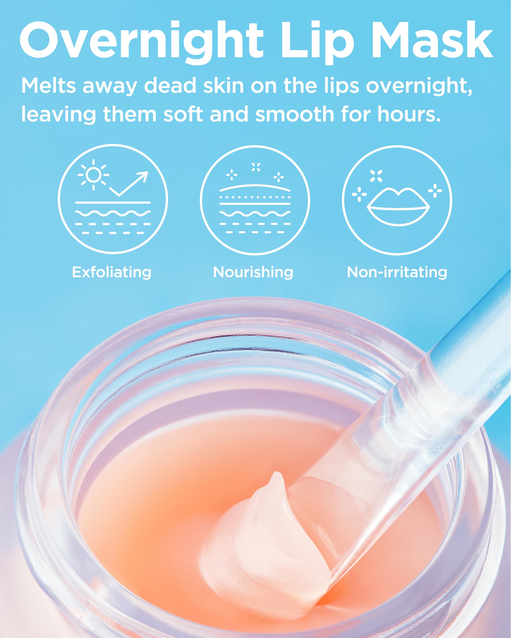 Application with spatula for TOCOBO Vita Glazed Lip Mask nightly ritual