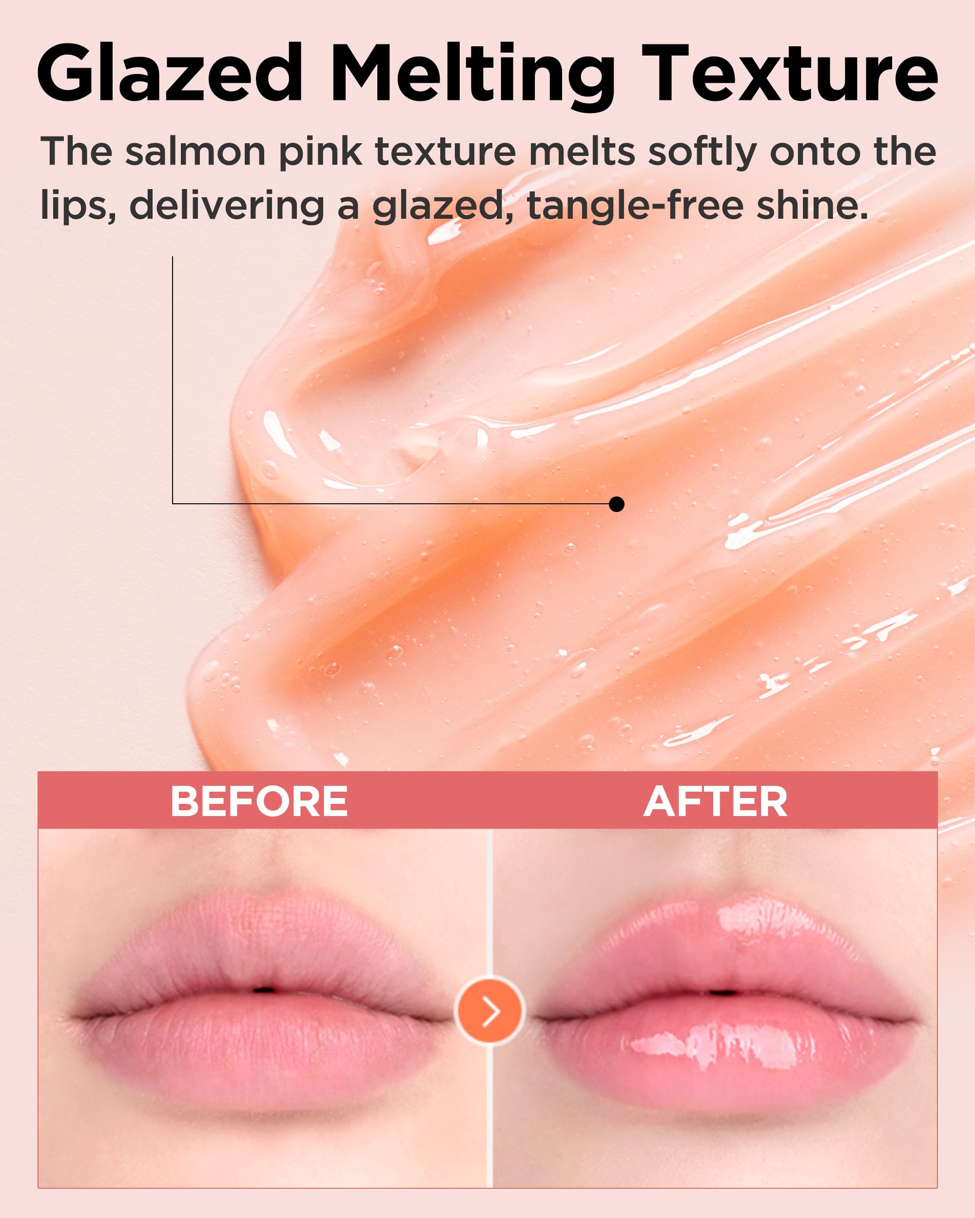 Close-up of TOCOBO Vita Glazed Lip Mask texture with glaze
