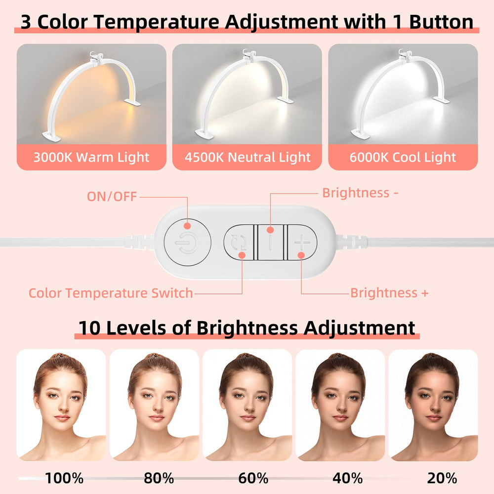 TOELOVE half moon light folded compact mode saves space between sessions