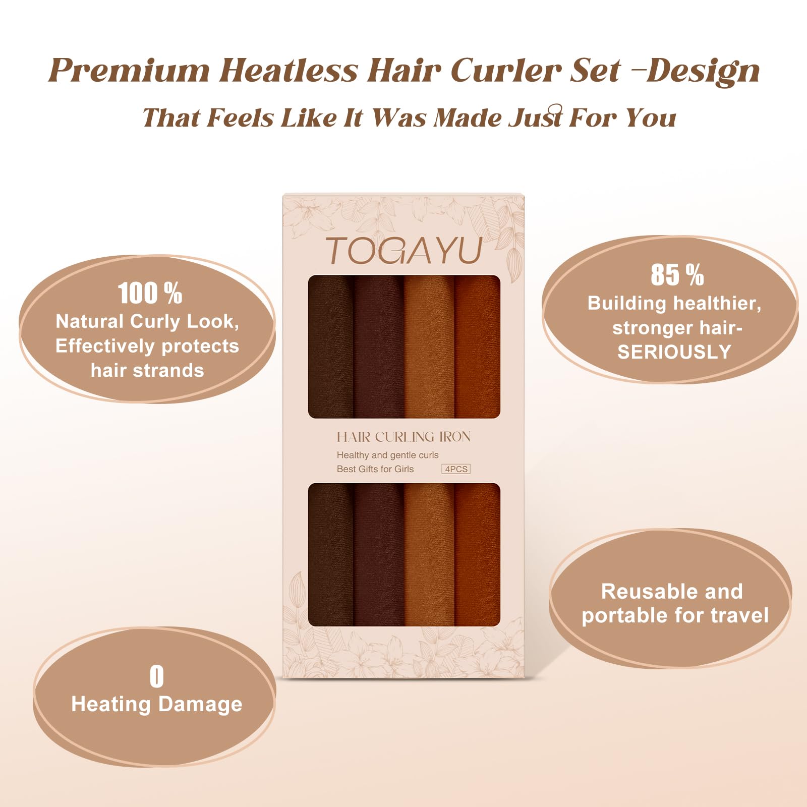 Togayu hair-wrap image showing comfortable, zero-discomfort sleeping while curling hair.