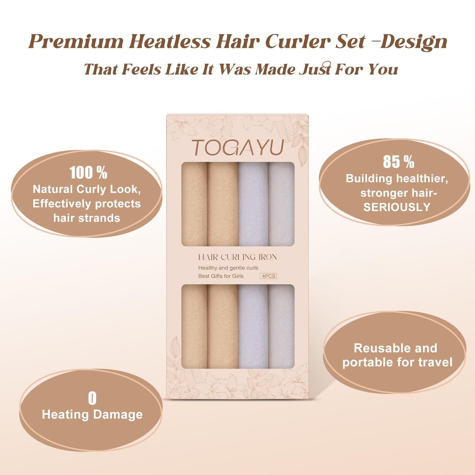 Togayu Heatless Curls sleep setup illustrates quick, minimal-effort styling before dream time.