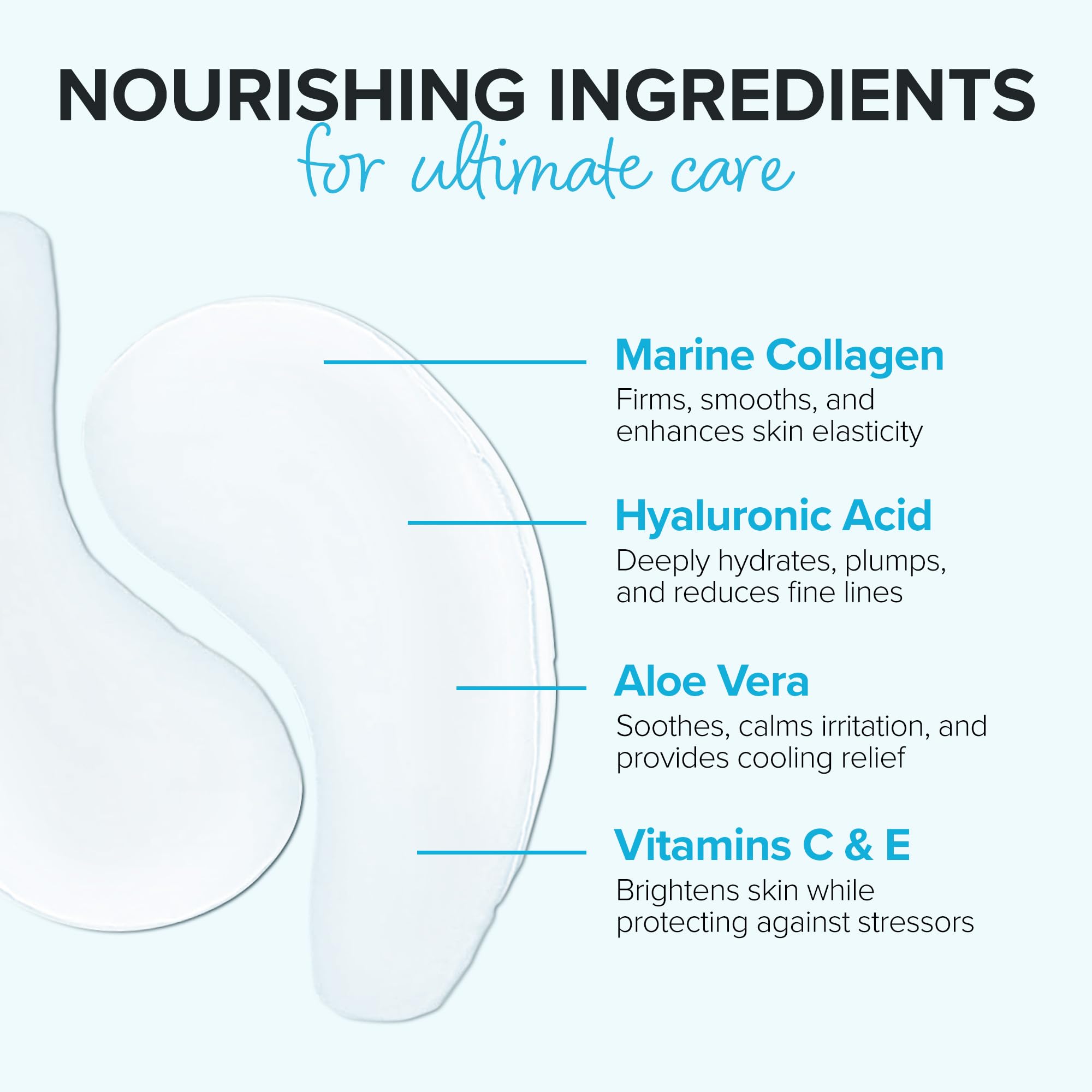 ToGoSpa Ice Water EYES hyaluronic-acid-infused gel pad texture close-up.