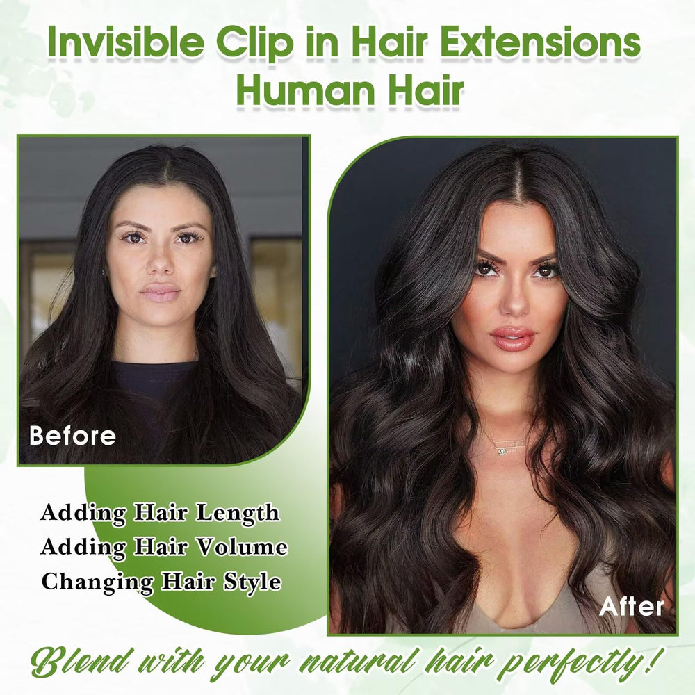 TOHASI clip-in extensions application shot shows quick DIY styling