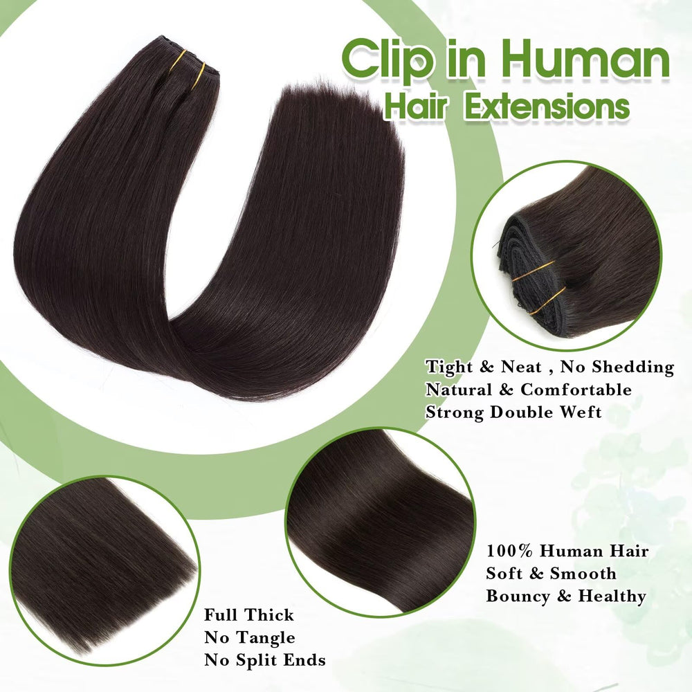 TOHASI clip-in extensions stainless clip detail highlighting gentle scalp protection