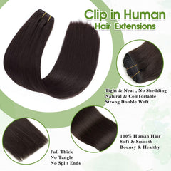 TOHASI clip-in extensions stainless clip detail highlighting gentle scalp protection