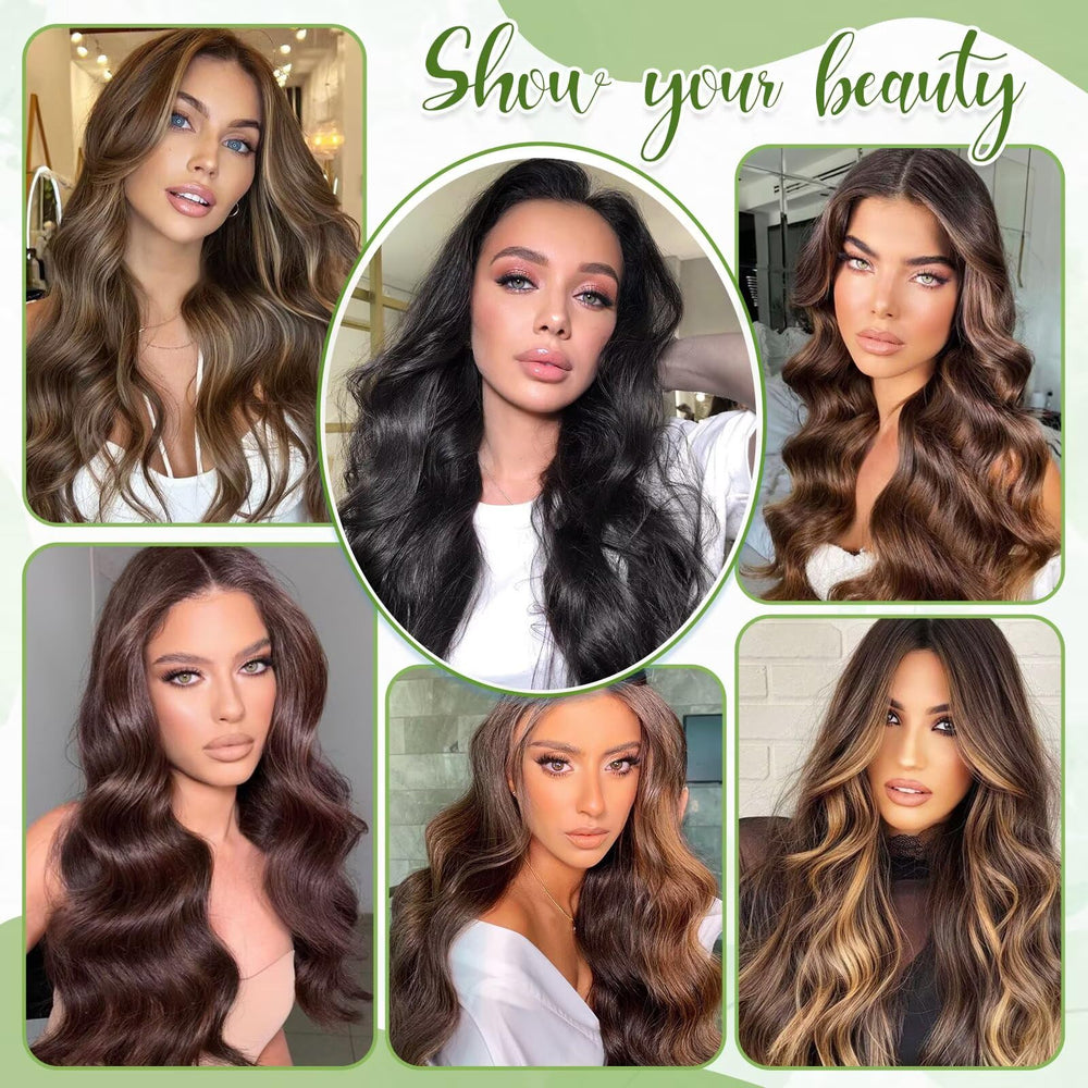 TOHASI clip-in extensions summer-ready look with heat-safe smooth texture