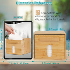 Tohiasen bamboo towel-storage container close-up highlights natural texture and sturdy construction.