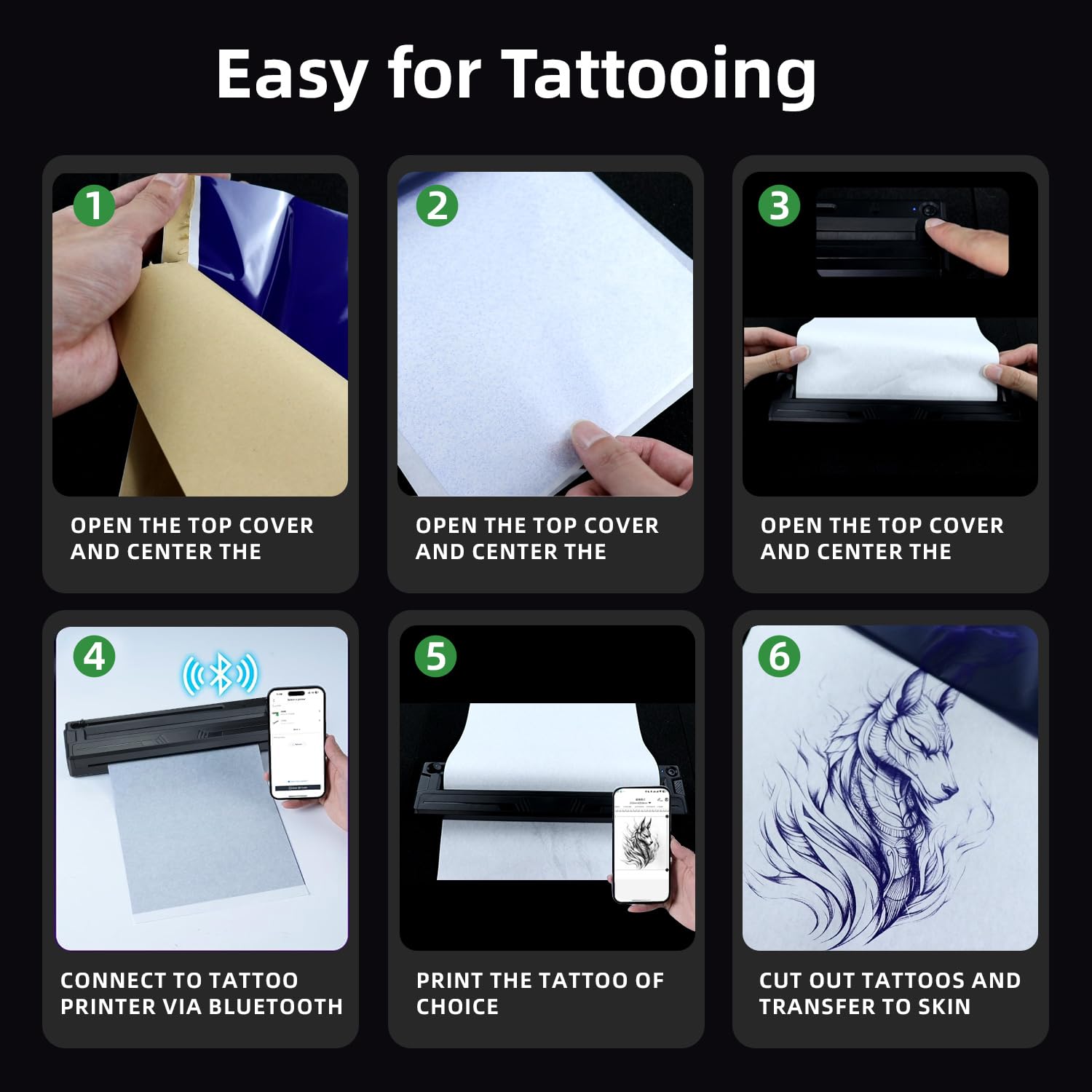 TOHUNZO includes 10 transfer papers for testing