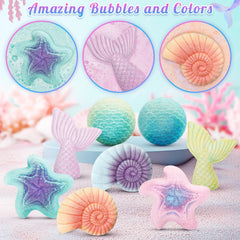 Toidgy Mermaid bath bombs dissolving color demonstrates vibrant bath experience.