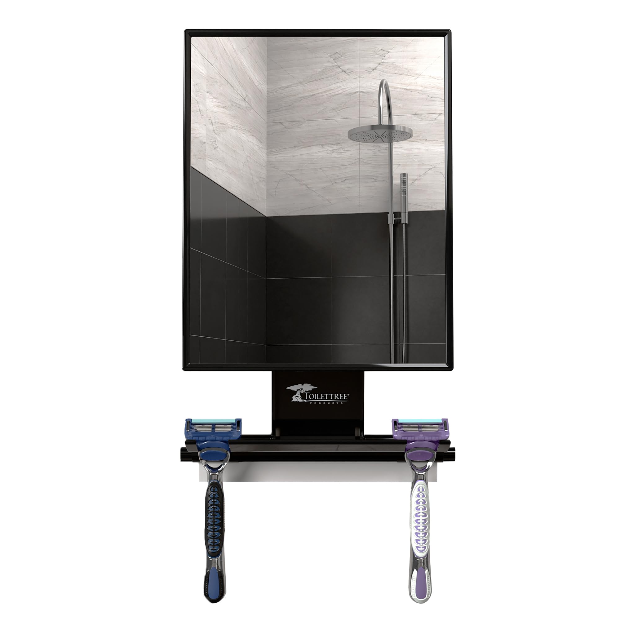 ToiletTree Fogless Shower Mirror is easy to install and adjust