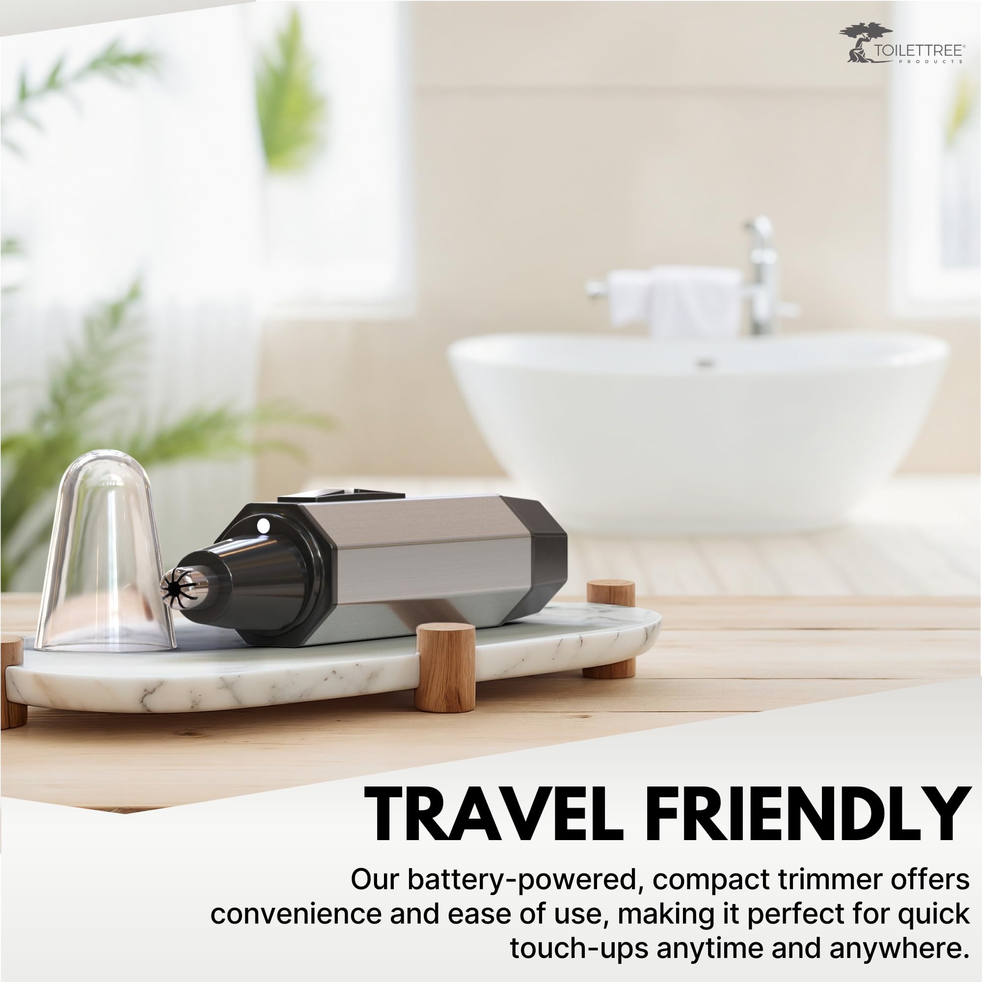 ToiletTree Nose Hair Trimmer used on eyebrows for precise shaping