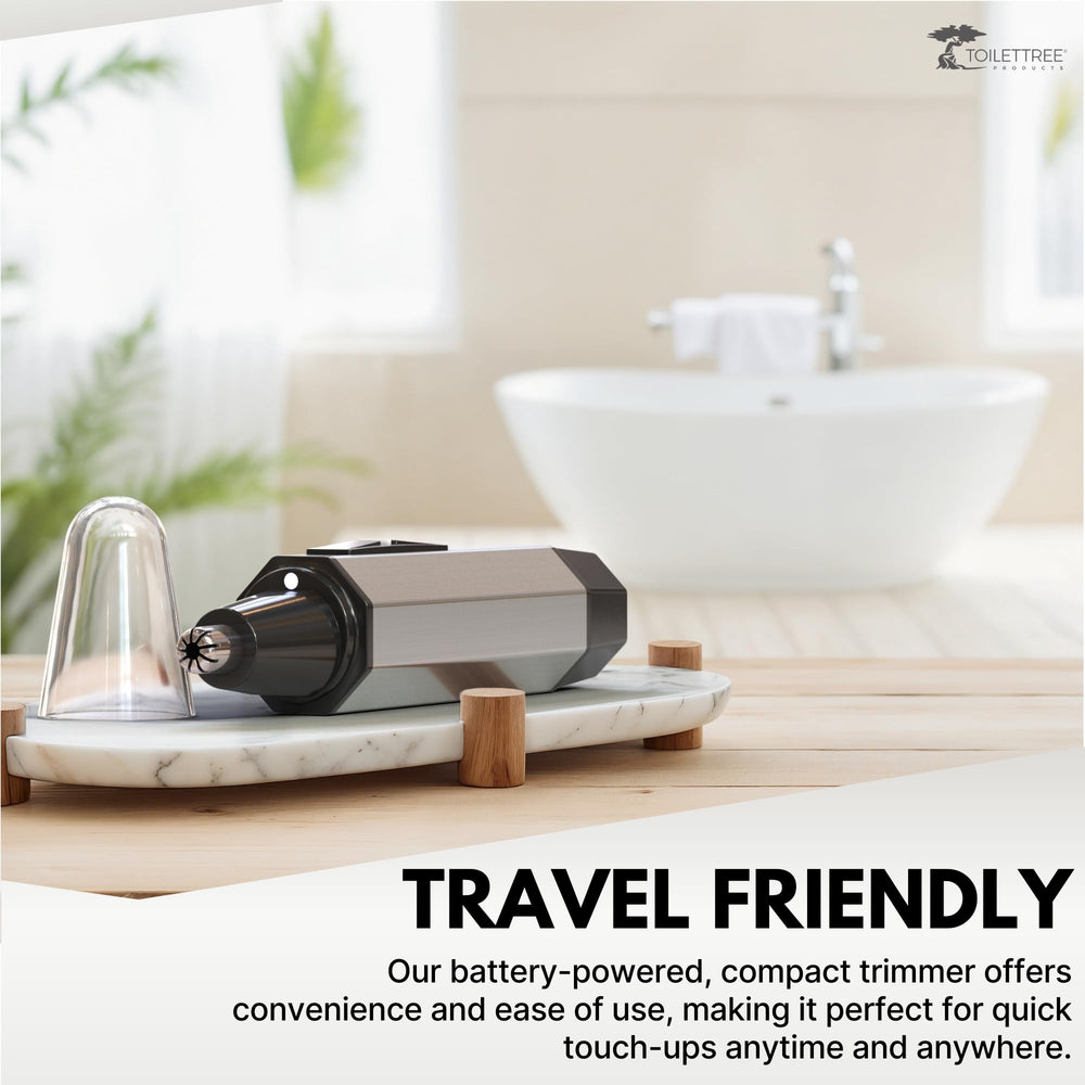 ToiletTree Nose Hair Trimmer used on eyebrows for precise shaping