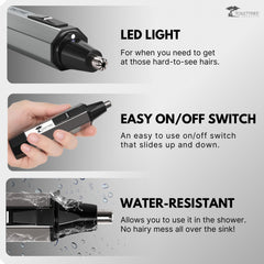 ToiletTree Nose Hair Trimmer in shower ready design aids quick grooming