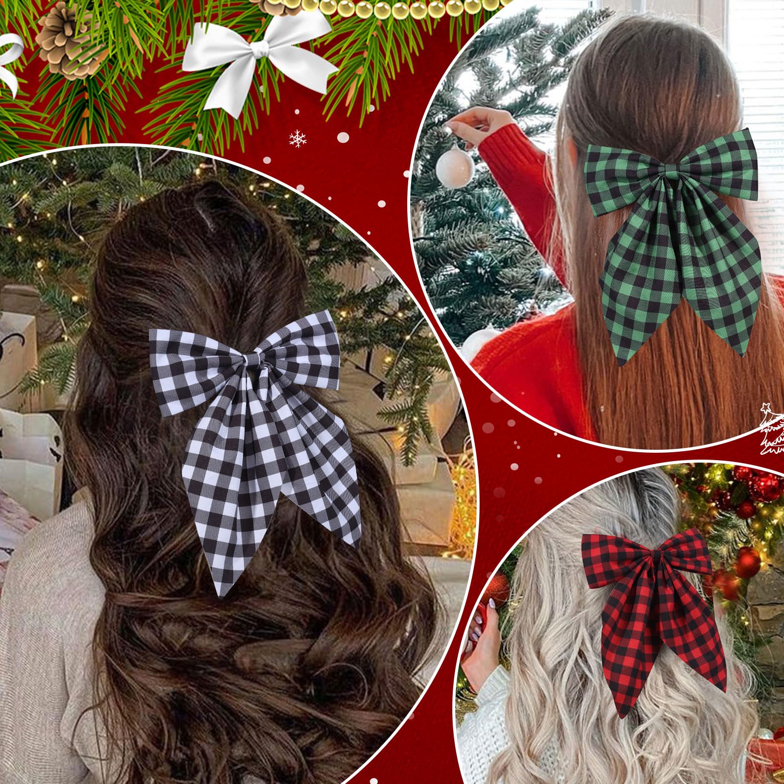Tokufagu festive clip on girl’s hair adds playful holiday charm.