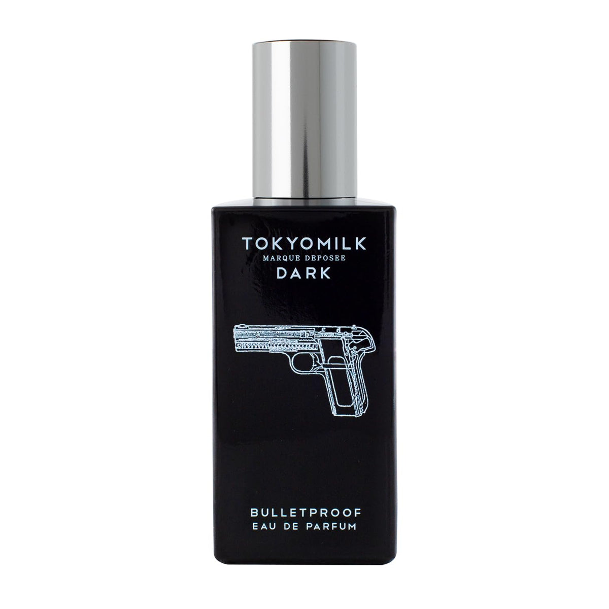 TOKYOMILK Dark Bulletproof EDP bottle with smoky notes for evening wear.