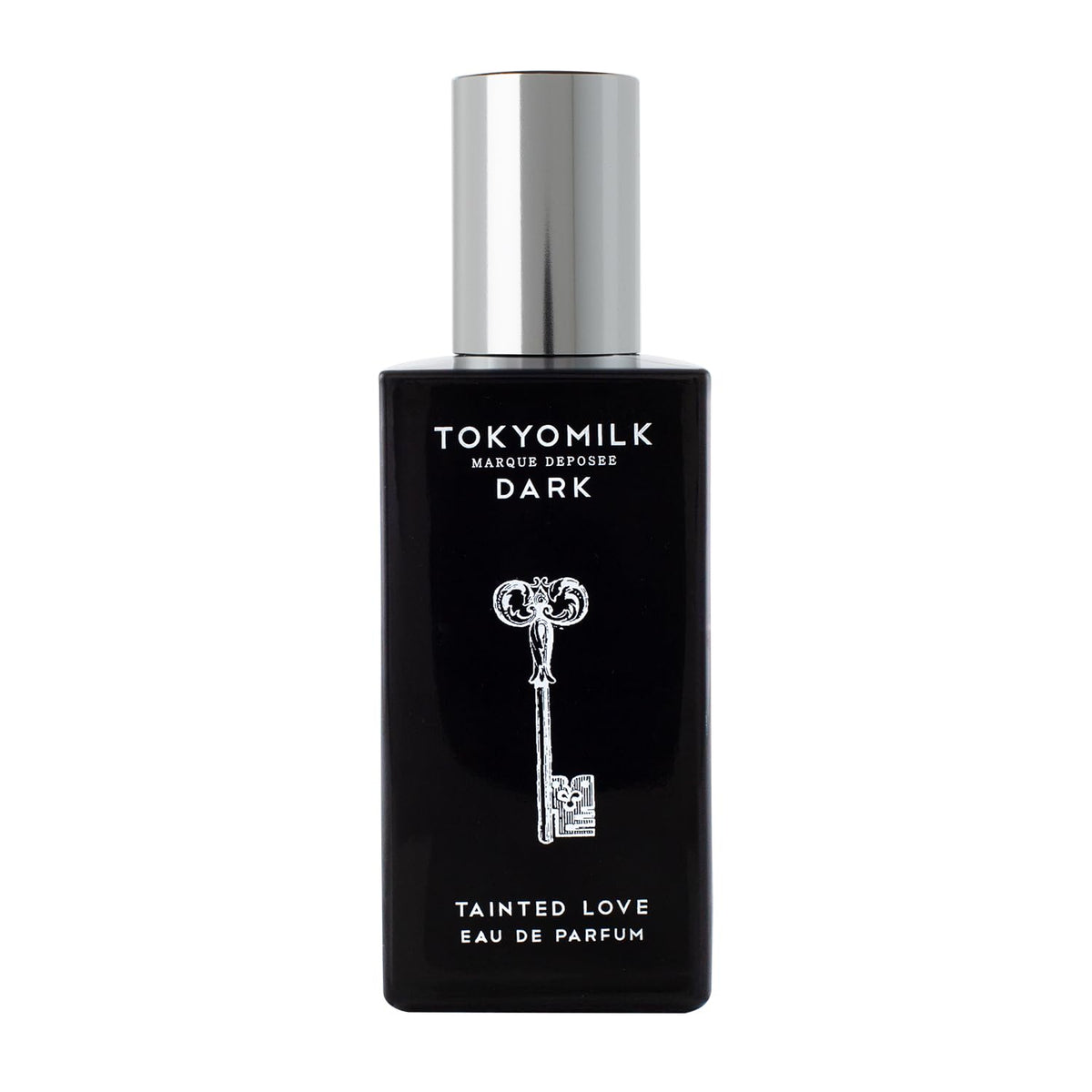 TOKYOMILK Dark Tainted Love bottle closeup highlighting luxe evening impression