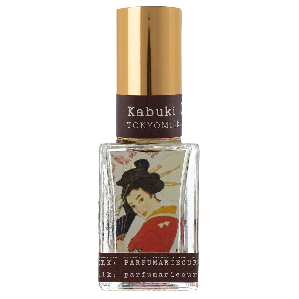 TOKYOMILK Kabuki bottle with iconic theater art for elegant daily wear.