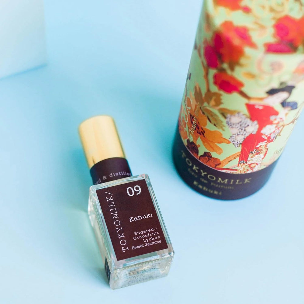 TOKYOMILK Kabuki highlights lychee note for playful, tropical vibe.