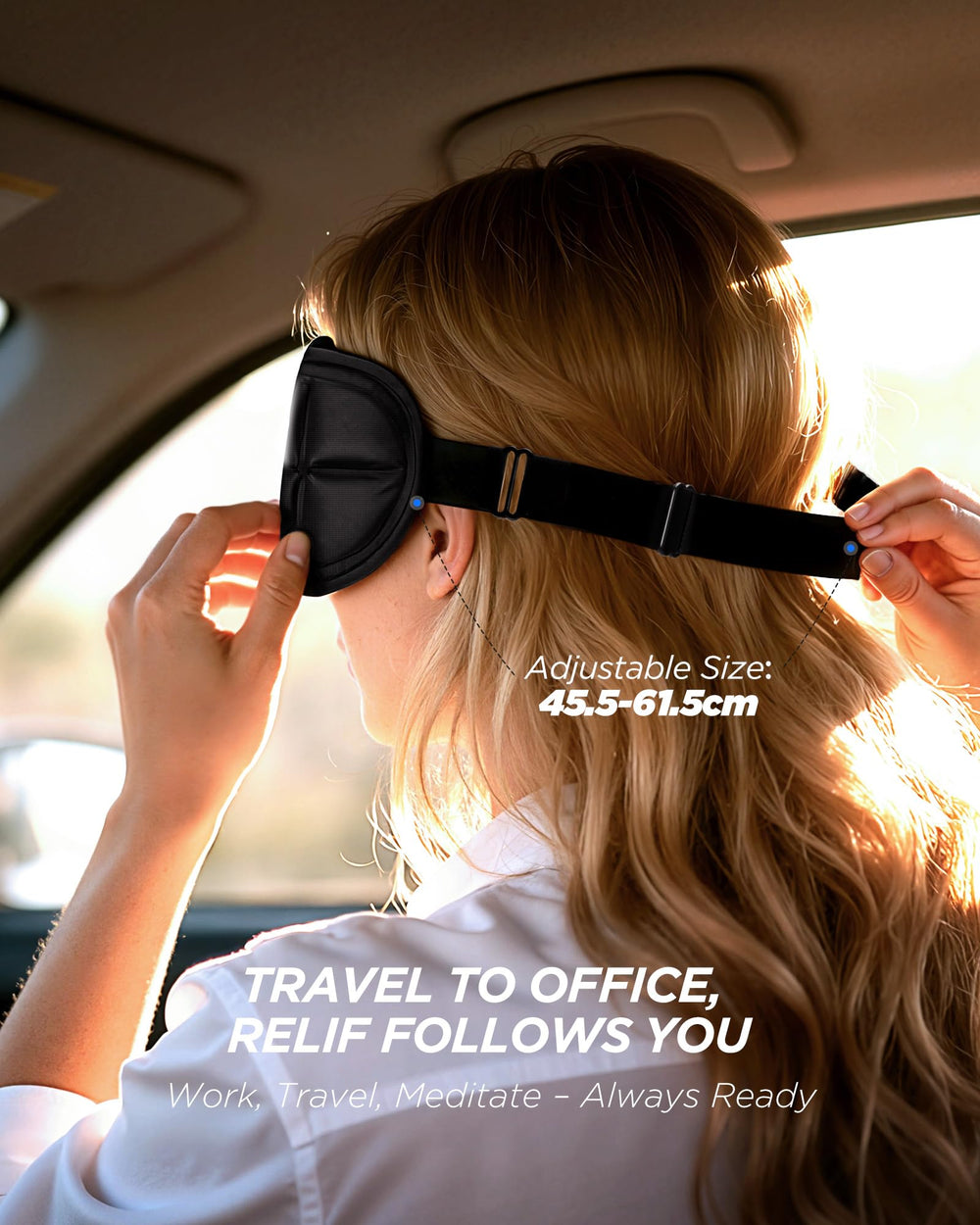 Tolaccea 3D cooling sleep mask soft, skin-friendly material