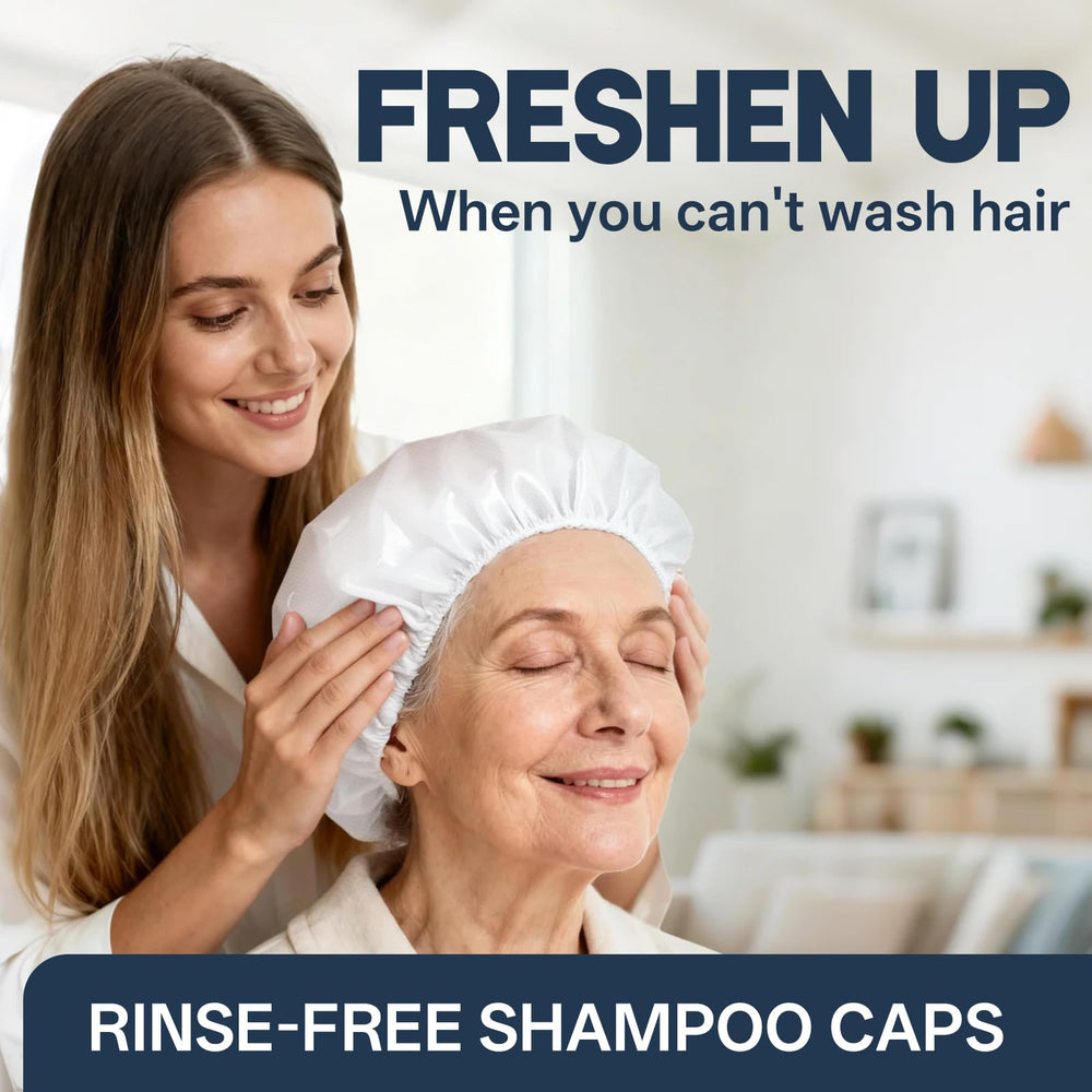 Tolnetr no-rinse caps in use show quick hair refresh without water