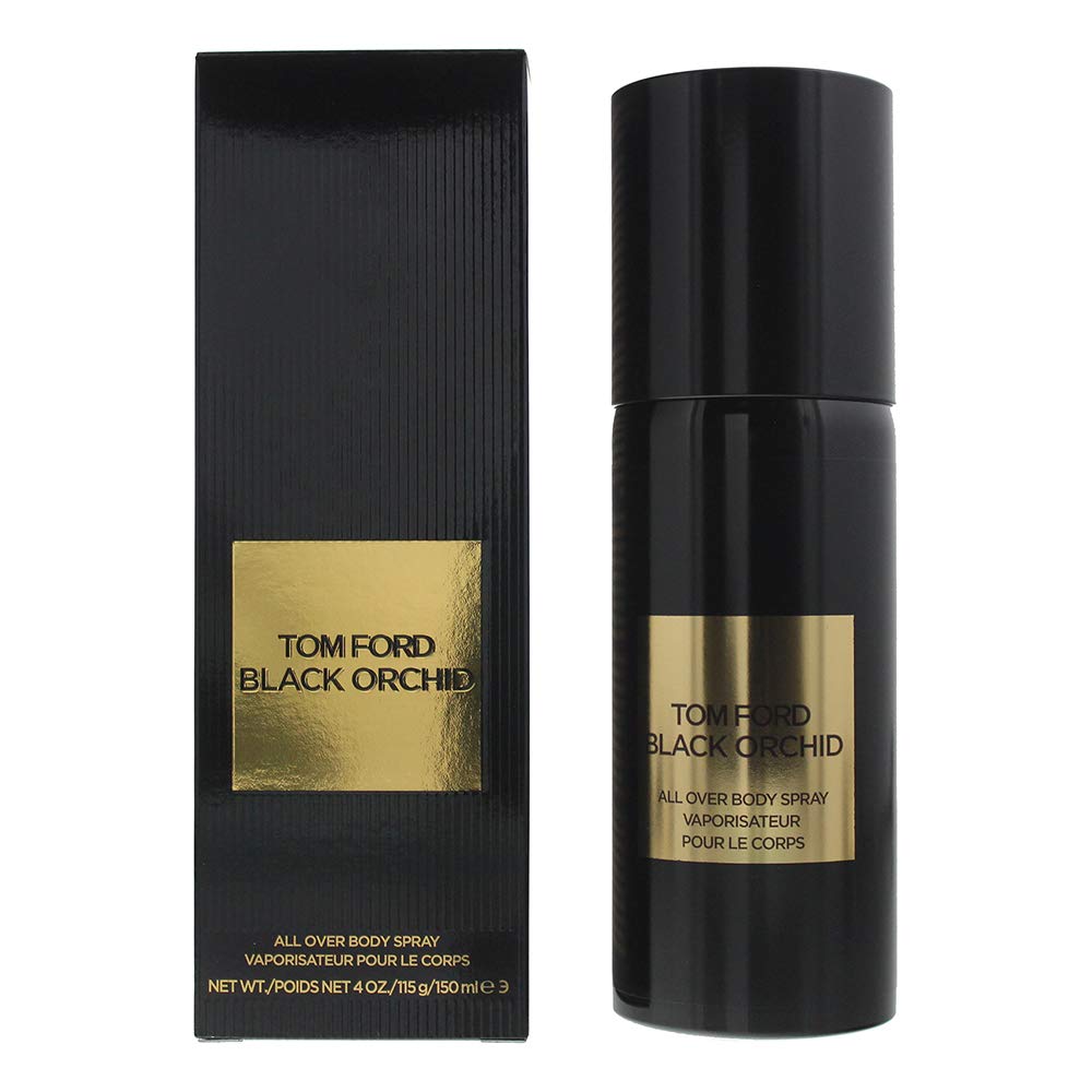 Tom Ford Black Orchid body spray bottle delivering a luxurious lasting fragrance for daily confidence.