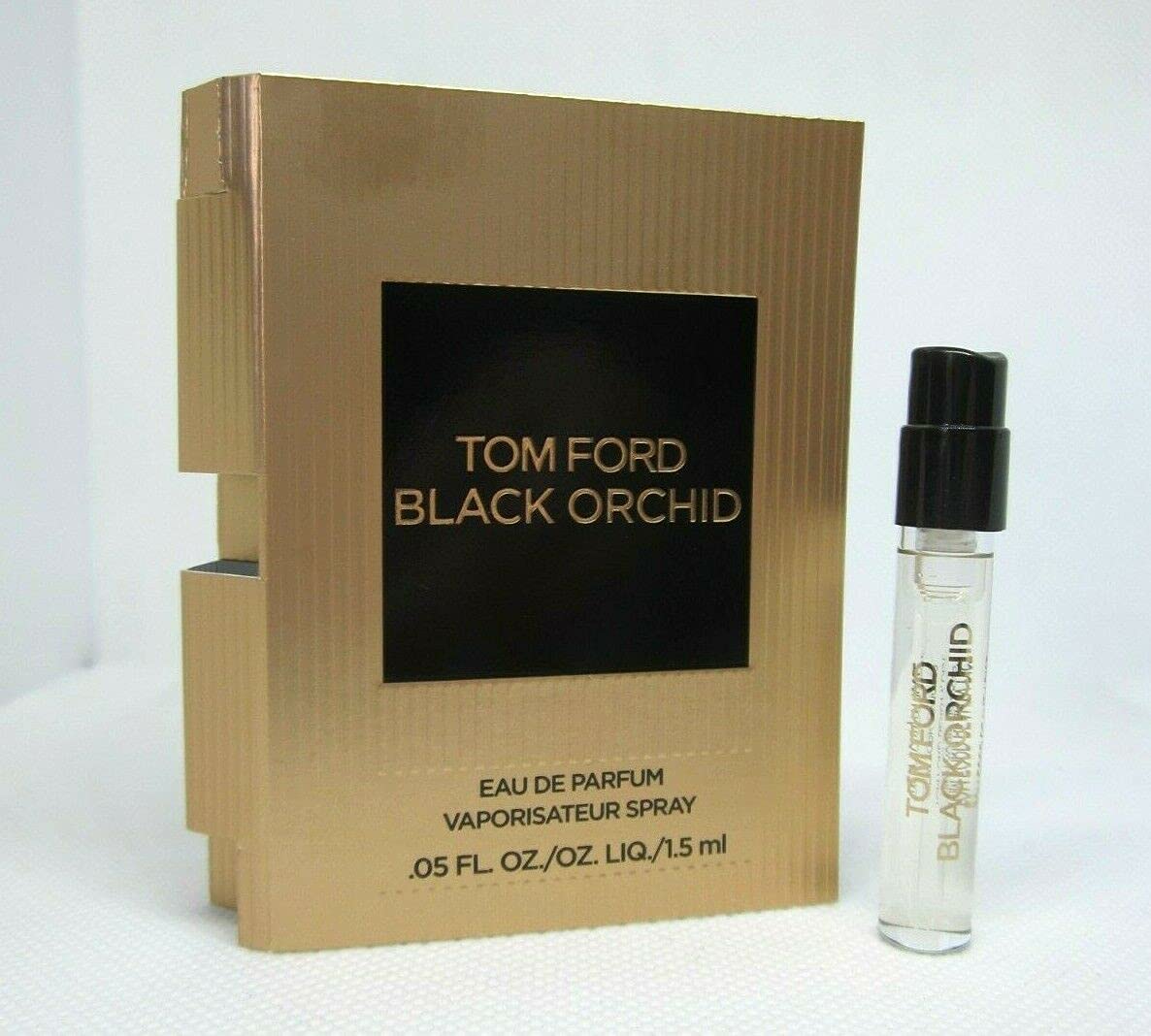 Tom Ford Black Orchid promo vial front view for on-the-go sampling.