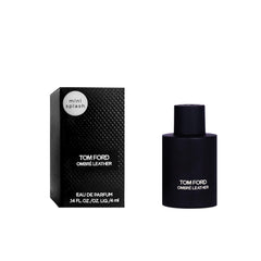 Tom Ford Ombre Leather mini bottle close-up ideal for travel and sampling.