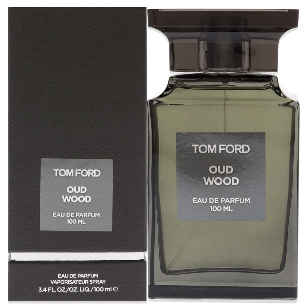 Tom Ford Oud Wood EDP bottle close-up for refined evening scent