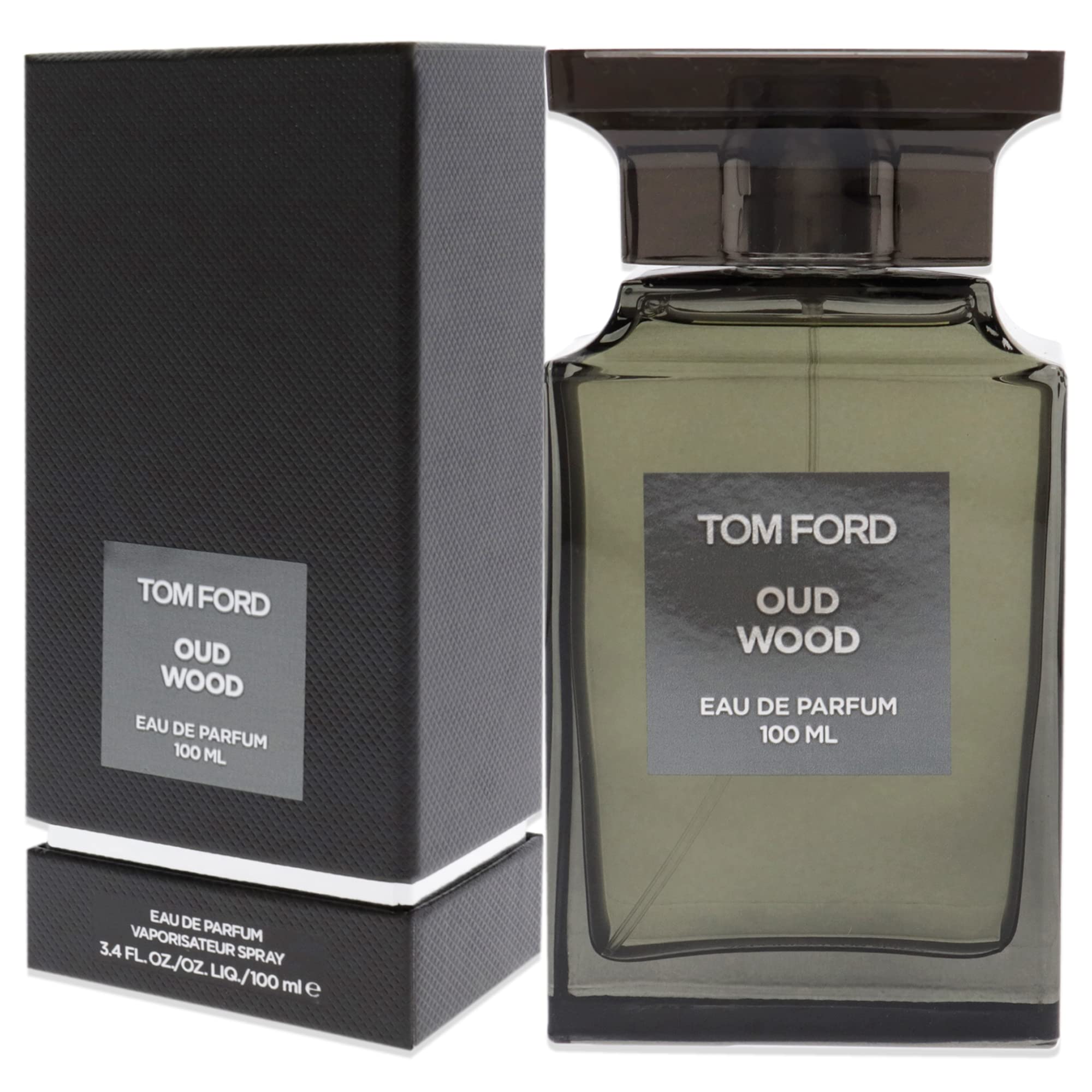 Tom Ford Oud Wood packaging shows a sleek black box ideal for gifting