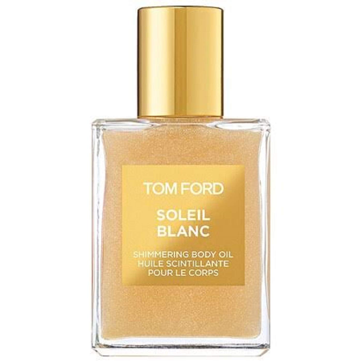 Tom Ford Soleil Blanc Shimmering Body Oil Mini bottle for radiant glow and luxe fragrance.