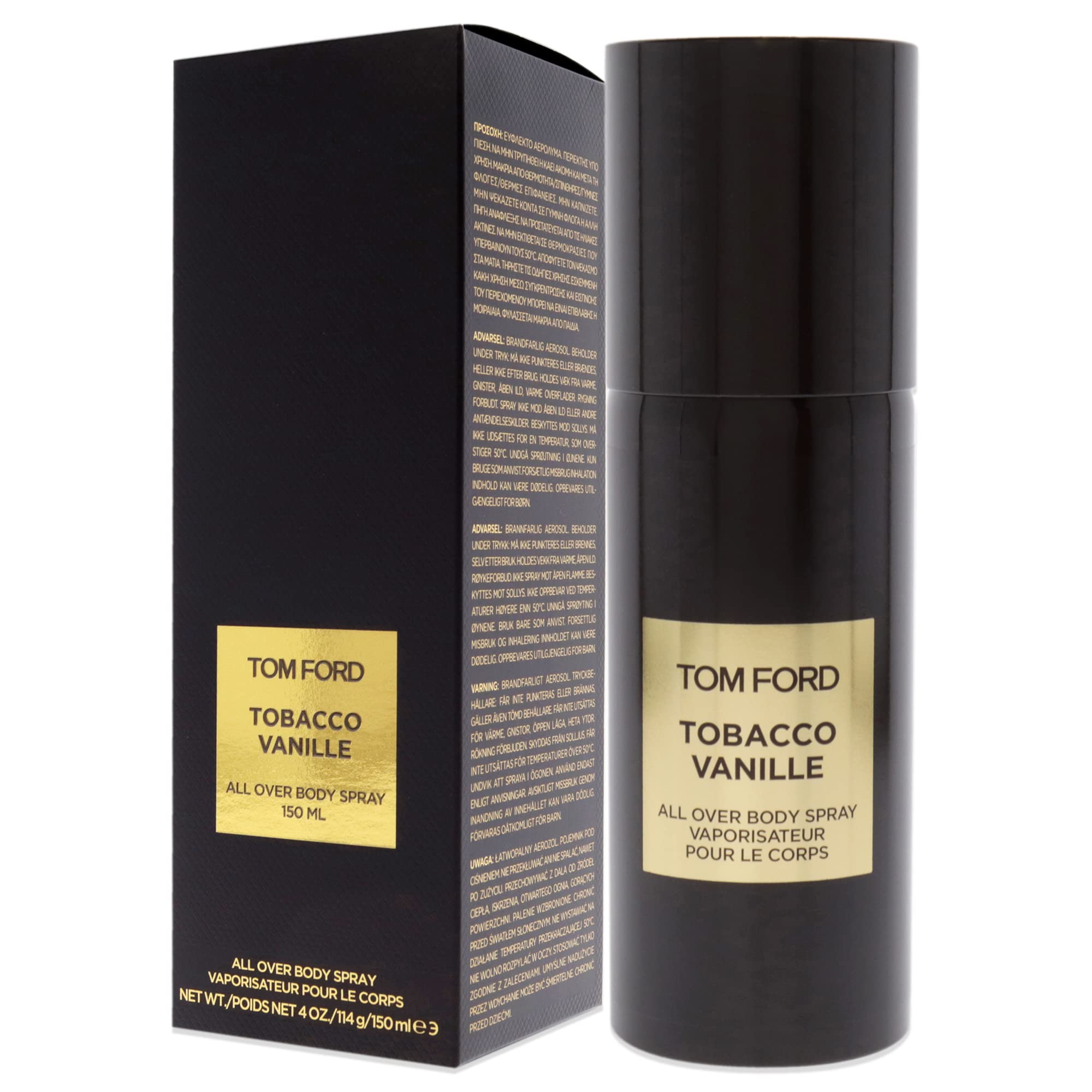 Tom Ford Tobacco Vanille packaging display suggests gift-ready presentation.