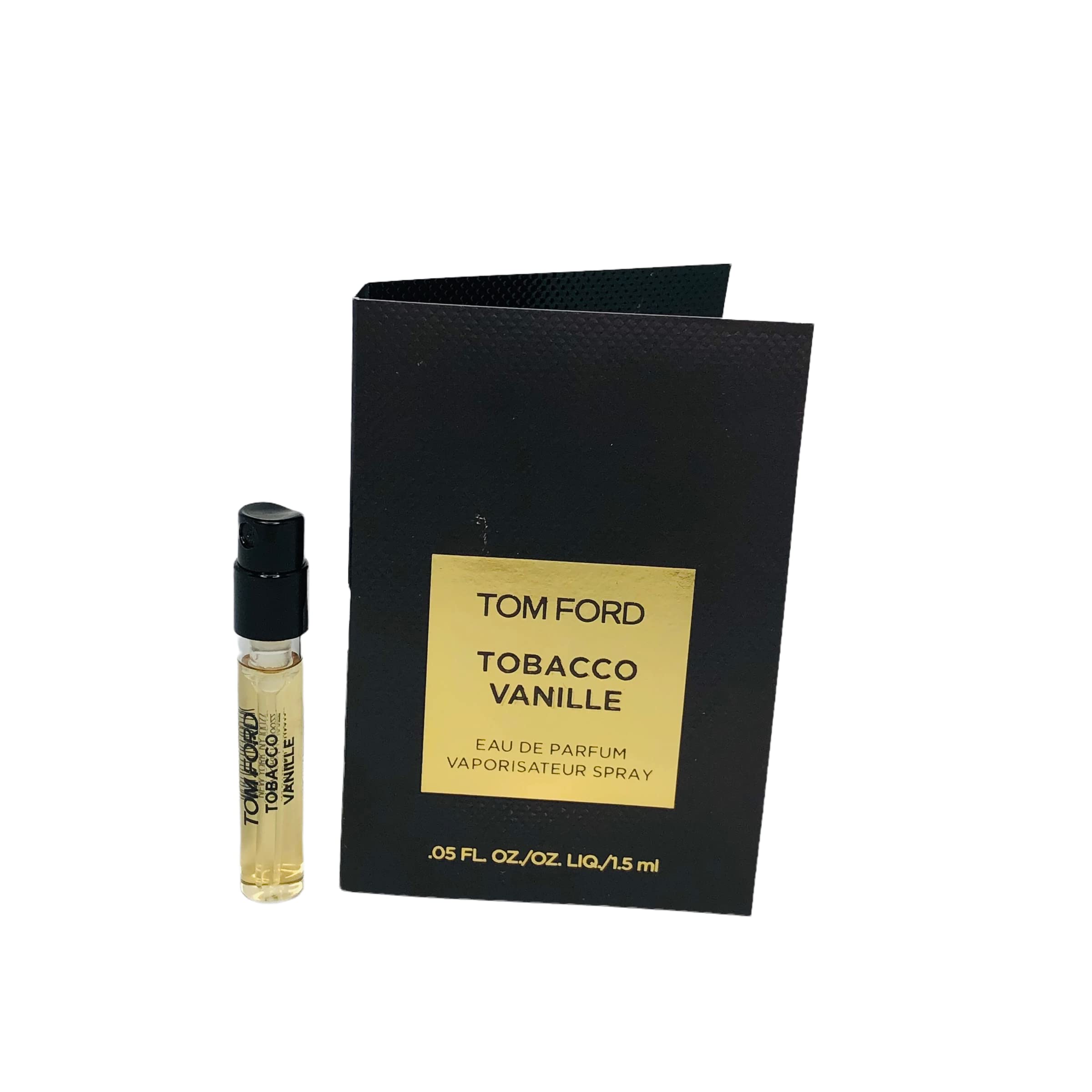 Tom Ford Tobacco Vanille sampler spray vial pour highlights portable luxury for on-the-go testing.