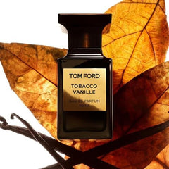 Tom Ford Tobacco Vanille box display evokes opulent packaging perfect for shelf appeal and unboxing.