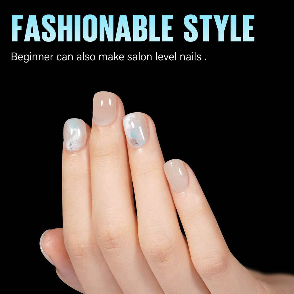 TOMICCA Clear gelly nail tips press-on scene for quick shaping and painting