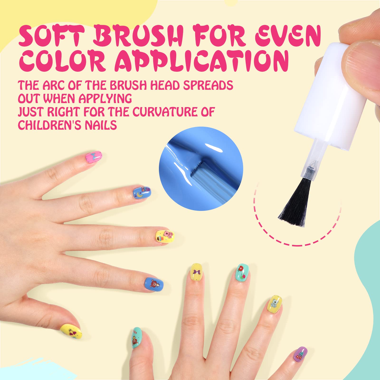 TOMICCA decorative color palette offers playful nails for birthdays.