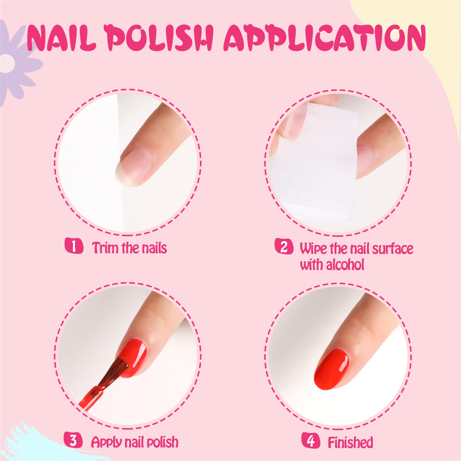 TOMICCA easy-application polish suits small hands for simple manicures.